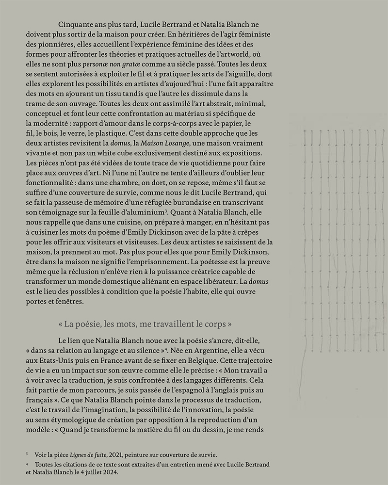 Natalia Blanch, Lucile Bertrand, I dwell in Possibility