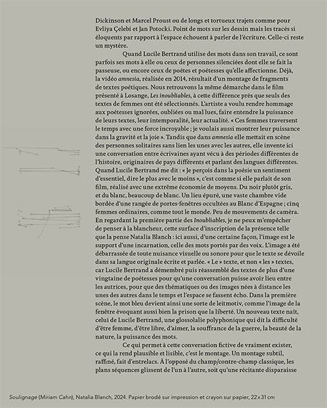 Natalia Blanch, Lucile Bertrand, I dwell in Possibility