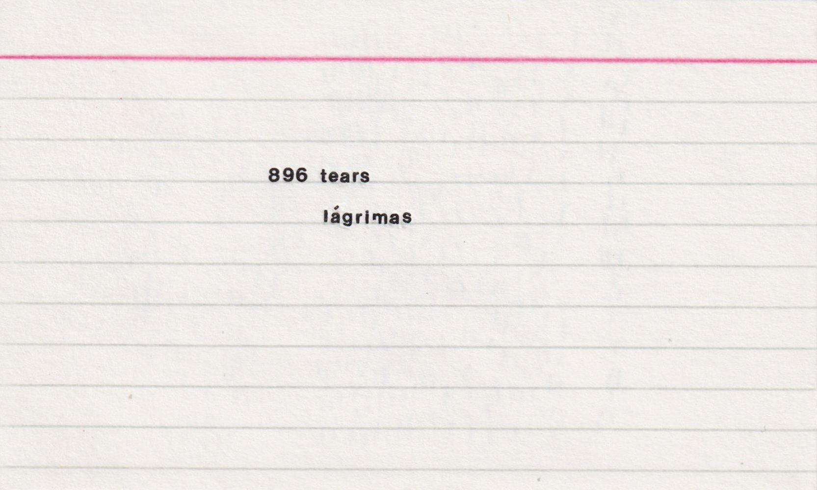 Natalia Blanch, 896 Lágrimas from Des champs des puits project