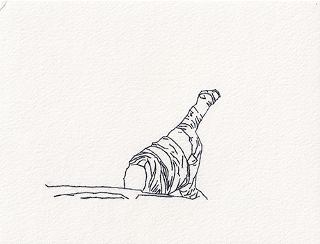 Natalia Blanch, Feu Rouge embroidered drawing